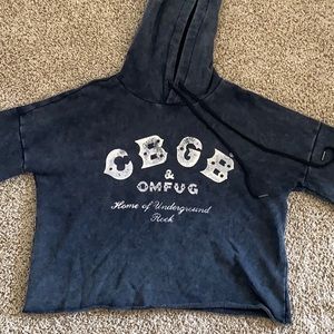 Lucky Brand Crop Hoodie/Sweatshirt Women S